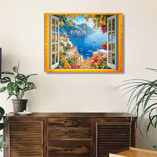 niurenmaoyi Scenery Paint by Numbers Kit for Adult Beginner,20X16in - color: Adults' Paint-By-Number Kits-0521-03