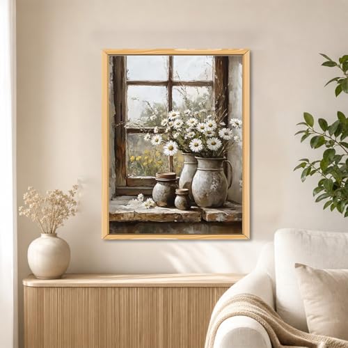 WULINHUAFA Daisy Diamond Painting Kits for Adults 12x16 inch | Flowers Diamond Art Kits for Beginner, DIY 5D Full Round Drill Gem Art Painting Kits for Home Wall Decor - color: FLOWER