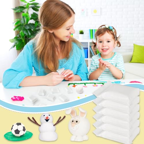 50 Pack White Air Dry Foam Clay,Soft Magic Modeling Clay,Super Light Air Dry Clay for Kids,Arts Craft,Gifts - color: 50-White