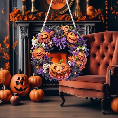 RYMILIE Hanging Halloween Diamond Art Kits for Adults Pumpkins - color: DP01259
