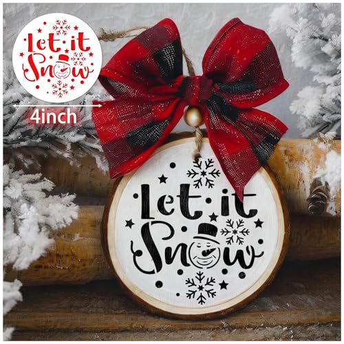 25 Pcs Christmas Stencils for Crafts Reusable 4 Inch Small Christmas Stencil for Painting on Wood Ornament Card Making Window (25 Christmas 4in) - style: 25 Christmas