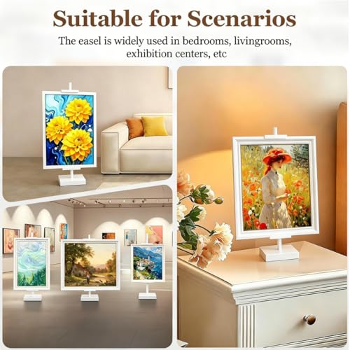18'' Adjustable Tabletop Easel Stand, White Easel for Display - color: White, size: 18inch