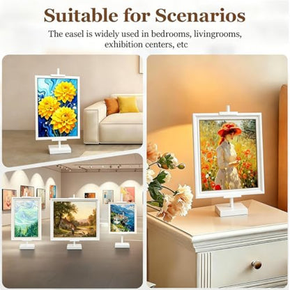 18'' Adjustable Tabletop Easel Stand, White Easel for Display - color: White, size: 18inch