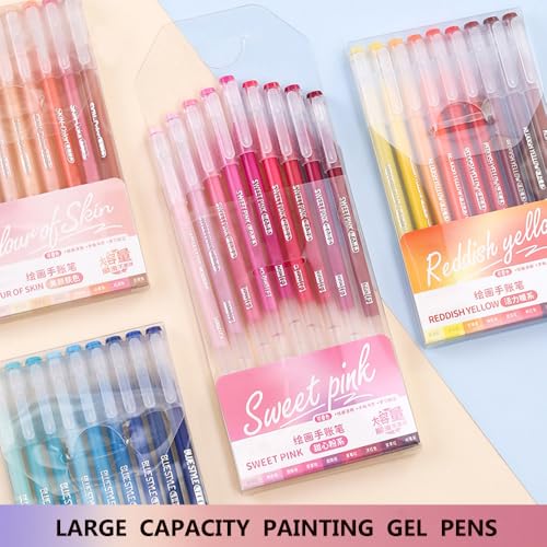 Gel Pens with 0.6mm Fine Point, 9 Colors Acrylic Drawing Gel Pen - color: Colorful Black