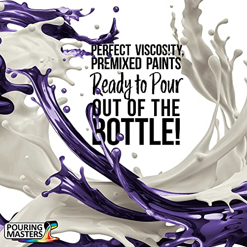 Pouring Masters Royal Purple Ready to Pour Acrylic Pouring Paint - Premium 32-Ounce Pre-Mixed Fluid Acrylic Paint - Fluid Art Supplies for Canvas, Wood, Paper, Tile & Rocks