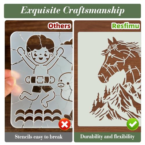 Horse Stencils for Crafts Reusable 25Pcs Stencils(6X6 Inch) - color: Horse