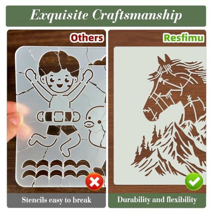 Horse Stencils for Crafts Reusable 25Pcs Stencils(6X6 Inch) - color: Horse
