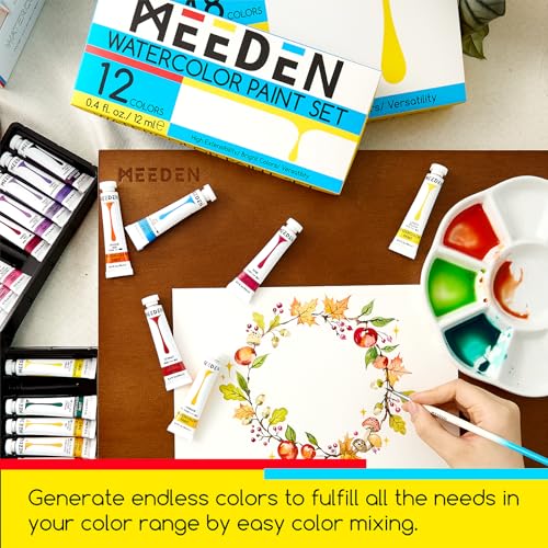 MEEDEN Watercolor Paint Tubes Set: 48 x 12ml (0.4 oz) Colors Painting Set - color: 48 Colors