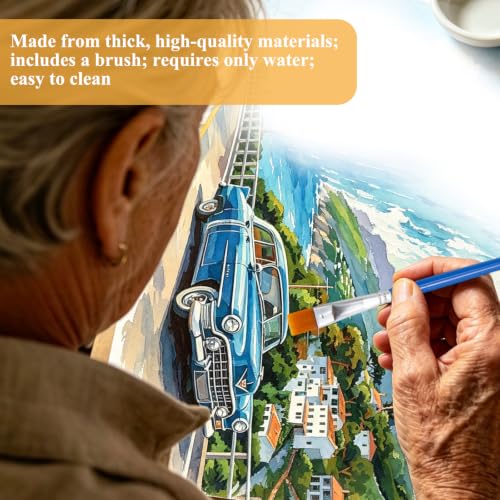 24Pcs Dementia Products for Elderly Reusable Water Painting Set for Seniors - color: Traffic