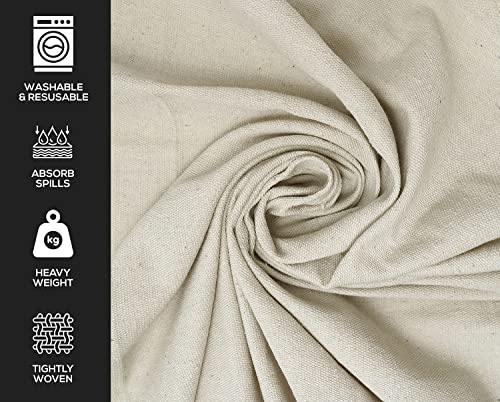Canvas Drop Cloth for Painting (Size 4x5 Feet - Pack of 1) Painters Drop Cloth for Painting, Furniture, Curtains & Floor Protection - All Purpose Thick Canvas tarp with Double Stitched Edges - size: 4x5 Feet - Pack of 1
