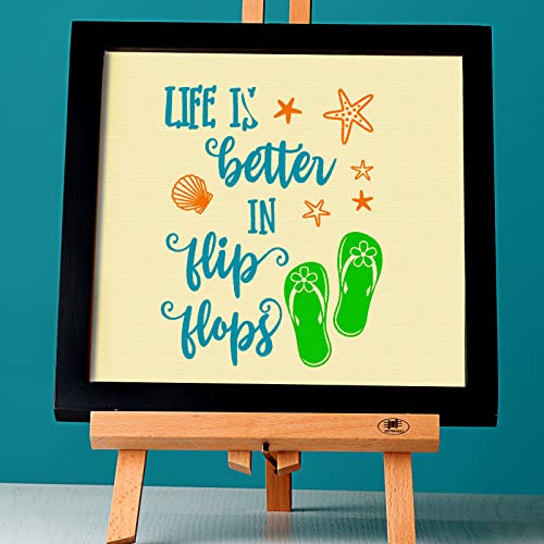 Summer Beach Themed Silk Screen Stencils, Reusable Mesh Transfer Patterns for DIY Painting, Wood Signs & Fabric Crafts - color: Ship Shops
