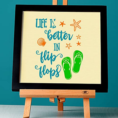 Summer Beach Themed Silk Screen Stencils, Reusable Mesh Transfer Patterns for DIY Painting, Wood Signs & Fabric Crafts - color: Ship Shops