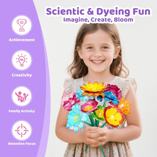 ROOCHKD Paper Flower Science Kit, Paper Flower Crafts for Kids