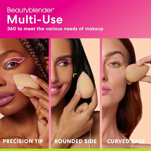 Beautyblender® Nude Beauty Blender Makeup Sponge, Super-Soft Foam Easily Blends Foundations, Powders & Creams, Made in USA, Reusable, Washable, Streak Free Application - color: Nude