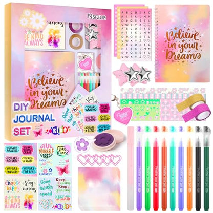 Nsrzua DIY Journal Kit for Girls,Toys for Ages 8-14 and Birthday Gifts for Girls - color: yellow