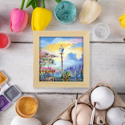 MECCANIXITY 6 Pack Wood Canvas Boards, 8x12 Inch Art Canvases Square Unfinished Wood Panel for Painting, Crafts, DIY Projects, Pouring Art - size: 8x12 Inch