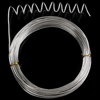 4 Pack 16 Gauge Aluminum Wire 131.2Ft Silver Aluminum Wire 1.5mm Metal Craft Armature Bendable Wires Metal 16 Gauge Wires for Jewelry Making Craft Dolls Skeleton DIY(32.8 Per Roll, 4 Rolls) - size: 16 Gauge Wire D1.5mm