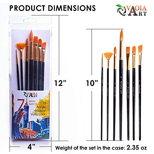 Paint Brush Set for Acrylic Painting Artist Paint Watercolor Brush Professional Oil Painting Brushes Small Craft Paint Brushes Face Paint Brushes Black Handle - color: Black Handle