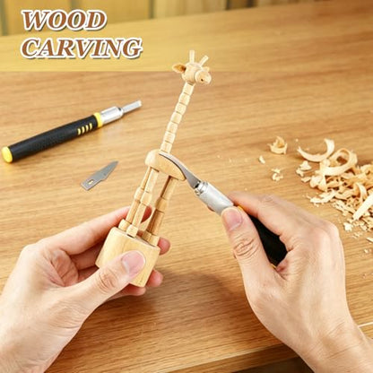 Exacto Knife Set, Precision Craft Hobby Knife Kit, 16 PCS knife set with Storage Case, for DIY Crafting, Paper, Leather, Foam, Vinyl, Fruits, Pumpkin, Models, 3D Printing, Junk Journal Supplies