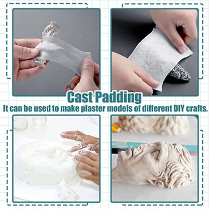 Nuanchu 6 Rolls Cast Padding for Soft Plaster Cloth Bandage, 2 Inch X 8.8 Ft - size: 2 Inch x 8.8 ft