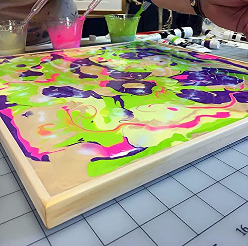 Da Vinci Pro Liquid Art Multi-Media Panel 24x30, 1-1/2" Deep Gesso Board with Natural Wood Frame, Raised Lip Wood Canvas Panel Ideal for Artists Using High Flow Acrylics and Alcohol-Based Dyes - size: 24x30"