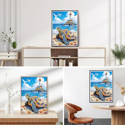 Arttoplus Sea Turtle Diamond Art Kits for Adults Beginner 12x16 inch - color: G9358-US