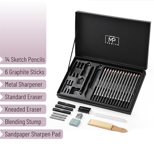 Mr. Pen- Drawing Sketching Pencil Set, 25 pcs, Graphite Pencils (10B-6H) - size: 25 pcs