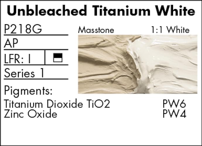 Grumbacher Pre-Tested Oil Paint, 37ml/1.25 Ounce, Unbleached Titanium White (P218G) - color: Unbleached Titanium White, size: 1.25 Ounce (Pack of 1)