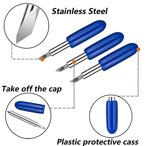 Elefama Deep Cut Blades Compatible with Explore Air 2 Air Maker Expression Vinyl Fabric 30PCS 60 Degree Compatible with Explore Air 2 Air Maker Expression Knife Cutting Blades Replacement - color: 30pcs 60° Deep Cut Blades