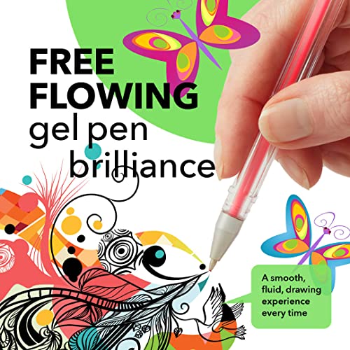 Castle Art Supplies 100 Gel Pens for Adult Coloring Set - Fine Tips