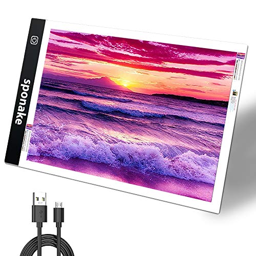 A4 Light Pad for Diamond Painting, Diamond Art Light Board, USB Powered | Led Light with 3 Level Brightness Apply to 5D Diamonds Art Craft, Sketching, Animation,Weeding Vinyl - size: A4