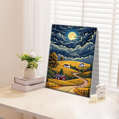 ATDMS Landscape Paint by Numbers Kit for Adults with Frame, 8x12 Inch - color: Landscape 273