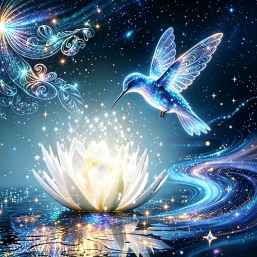 Hummingbird Diamond Art Kits for Adults, Bird Diamond Painting Kits - color: KM1096-1