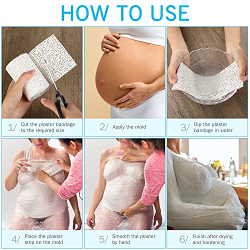 Preboun 50 Pack Plaster Cloth Gauze Bulk for Craft Art, 4 Inch x 180 Inch | Ideal Paper Mache Belly Casting Mask Making, Plaster Strips School Classroom Back to School Art Projects - size: 4 Inch X 180 Inch