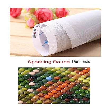 BOHADIY Forest Diamond Painting Kits for Adults 5D Large Landscape Diamond Art Kits for Adults Full Drill Woods Diamond Art Painting Kits Gem Art Kits for Wall Decor 27.5x15.7Inch Sunshine Tree