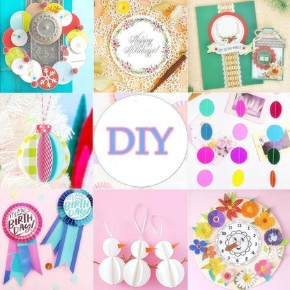 Circle Punch 1/2 inch Craft Lever Circle Shape Lever Punch Handmade Paper Candy Color By Random 1/2 inch（12mm） - color: EVA-Circle-1/2