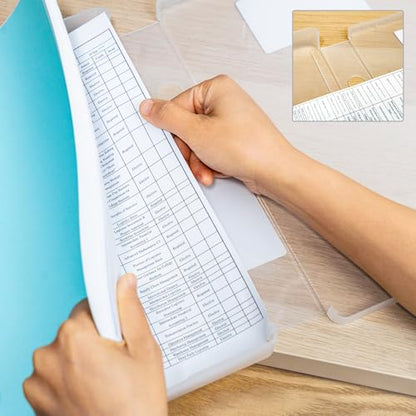 4 Packs A4 Paper Storage Boxes, 8.5 x 11 Plastic Portable Project Case for US Letter Size, Multi-Purpose Thick Scrapbook Storage Box for Office - size: 12.59"L x 9.45"W x 2"H