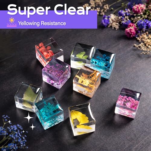 HeyClear UV Resin kit 300g Premixed UV Epoxy Resin Glue Cure for Crafts | Crystal Clear and Hard UV Resin Low Odor, Fast Curing for Beginners Jewelry Making, DIY Art Crafts, Coating, Silicone Molds - size: 300g