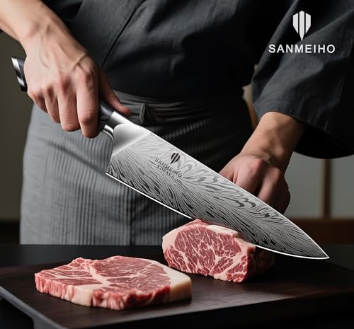 5PCS Knife Set, Kitchen Knife Sets in Powder Steel | Ultra Sharp Japanese Knives Set High Carbon Steel Chef Knives Sets, Cooking Knives Set with Ergonomic Pakkawood Handle - size: 5PCS Knife Set