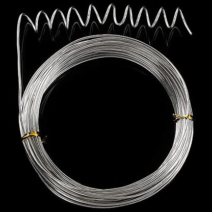 4 Pack 14 Gauge Aluminum Wire 131.2 Feet, Silver Aluminum Wire 2mm, Craft Armature Wires, Bendable Metal Wires for Making Beading Jewelry Craft Dolls Skeleton DIY Crafts (32.8 Per Roll) - size: 14 Gauge Wire D2.0mm