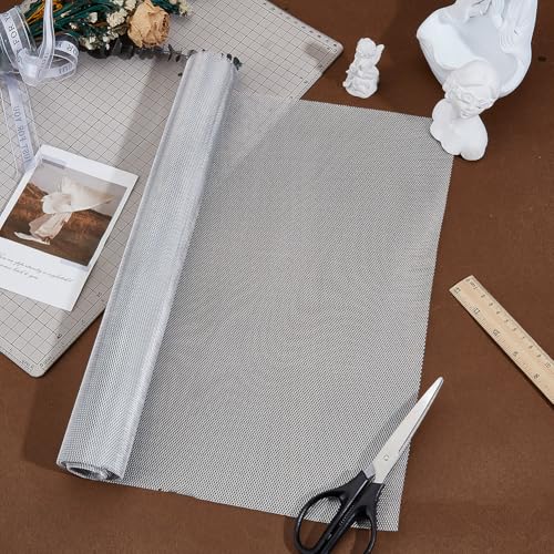 GORGECRAFT 3m*40cm Aluminum Sculpting Wire Weave Mesh Roll Metal Heavy Duty Armature Sculpture - Hole 2x3mm - Small Mesh Screen Sculptural Woven for DIY Art Craft Clay Jewelry Making Home Decor - size: 3m*40cm; Hole: 2x3mm