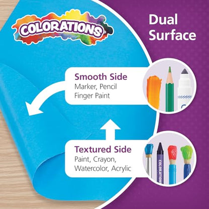 Colorations DSBB Bright Blue Dual Surface Paper Roll 36" x 1000' (1 Roll) - color: Bright Blue
