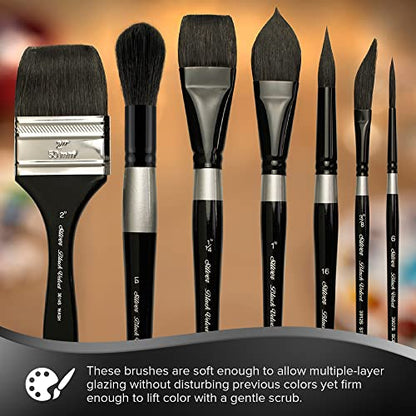 Silver Brush Limited Black Velvet Background Painting Watercolor Set, 3pc - color: Black,silver, size: 3 Pc