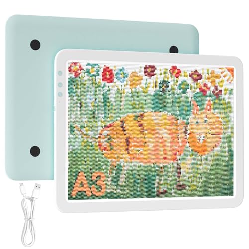 Bawaslom A3 Rechargeable Bright Tracing Light Box for Diamond Painting Art - size: A3