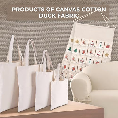 Canvas Fabric | Cotton Duck | Heavy | Natural 10oz | 63'' Wide | Arts & Crafts, Backings, Covers, Placemats (5 Yard) - size: 5 yard pre cut