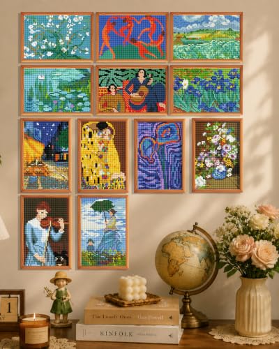 forever young Masterpiece Series Small Diamond Art Kits, 5x7 Inch Canvas | 12 PCS DIY square diamond painting kits for beginners and adults, perfect for collecting, display ＆ relaxing stress relief. - color: Masterpiece Series