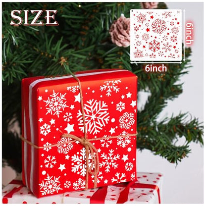 16 Pcs Christmas Stencils Reusable Winter Holiday Template Christmas Stencil for Painting on Wood DIY Crafts Canvas Window Fabric Doormat (16 Christmas 6in) - style: 16 Christmas