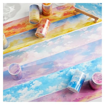 Cloud PET Tape Stickers for Journaling Supplies,Scrapbook Stickers for DIY - color: Realm