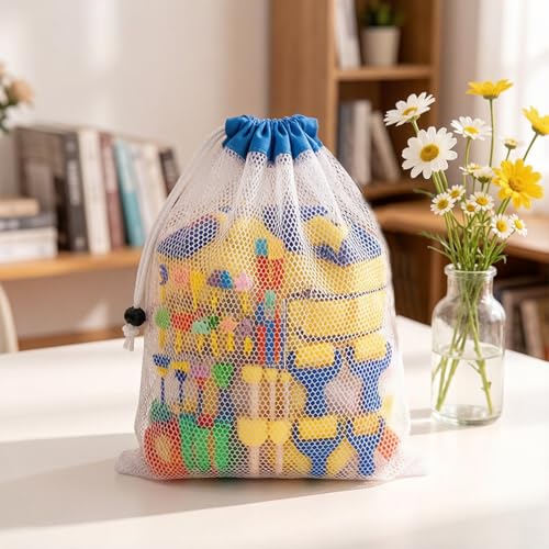36-Pack Sponge Paint Brushes, Washable Painting Brushes, Toddler Painting Set, Early Learning Foam Roller Sponge Art Crafts Kit with Storage Bag, Creative Gift - style: 36 Pcs Brushes Set