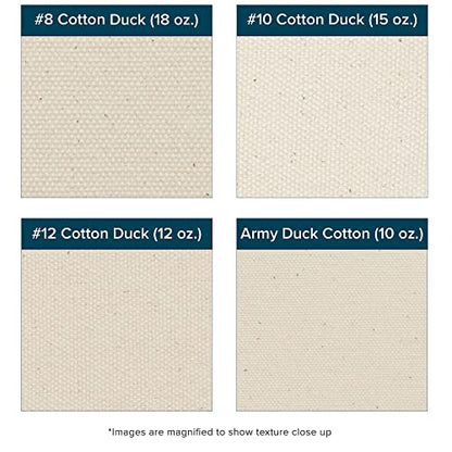 Creative Mark Unprimed Cotton Duck Deluxe Canvas - #10 15oz Folded Canvas - 96" x 6 Yards - Bulk Un-Stretched Duck Canvas Fabric for Artists - color: 15oz, size: 96" x 6 Yards